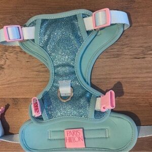 Paris Hilton Kids Mint Glitter Harness with Pink Accents